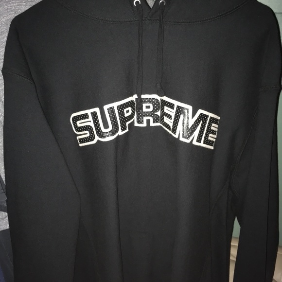 SUPREME PERFORATED LEATHER HOODIE SIZE XL - Picture 1 of 1